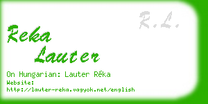 reka lauter business card