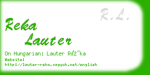 reka lauter business card